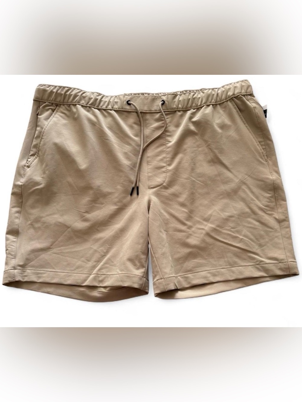CO Men's Tan Cargo Drawstring Shorts